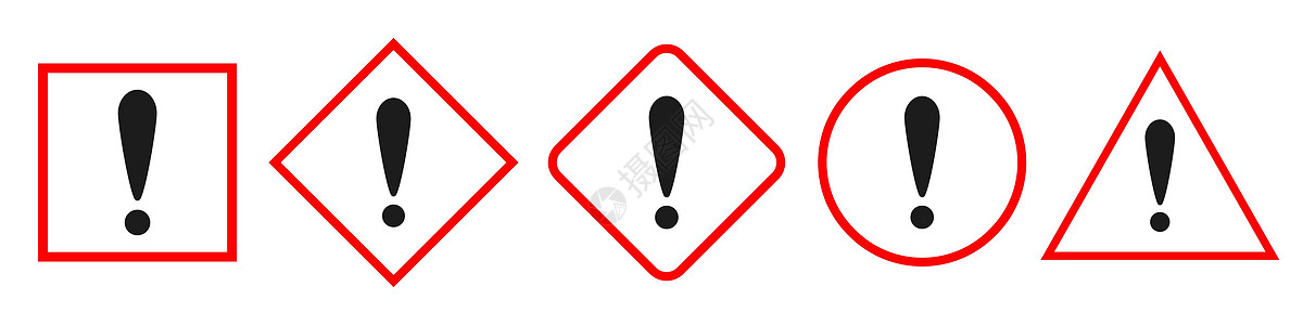危险标志 警告图标 危险警告标志黑色冒险三角形白色感叹号安全事故注意力警报风险图片