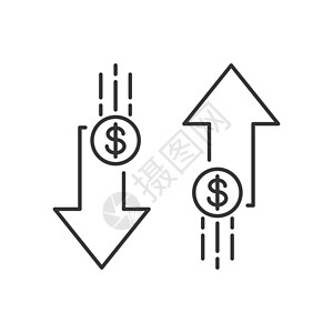 美元增减率的概念 b 美元升值和下跌率概念价格库存薪水经济价钱销售金融损失危机货币图片