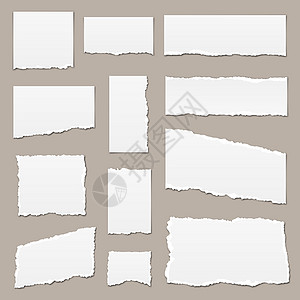 白撕纸 碎纸 被分离的纸片 被擦过的纸条图片