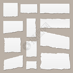 白撕纸 碎纸 被分离的纸片 被擦过的纸条图片