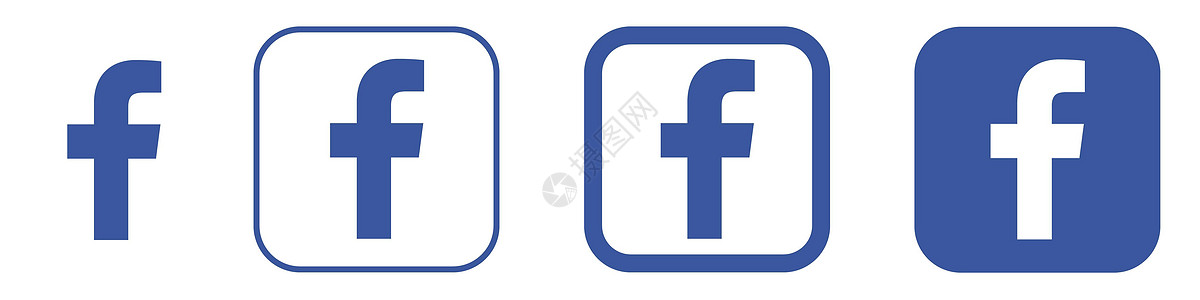 Facebook图标集 与世隔绝 2020年6月在乌克兰设计平板设计的病媒社交媒体标志按钮字母字体白色创造力品牌蓝色圆形正方形社图片