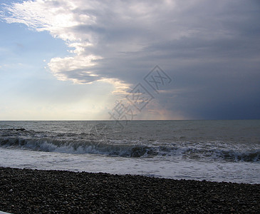 海上暴风雨 海岸风暴警报 大海浪在风暴中海洋支撑力量危险天空蓝色天气海滩海景飞溅图片