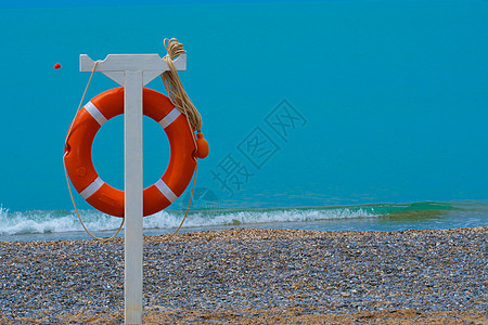 Life sos 日落红色浮标危险设备救生圈圆环 来自救生员的概念援助安全来自保护漂浮物 天空度假村 游垂直日图片