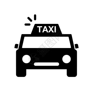 计程车环影图标和流行图标图片