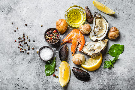 海食新鲜品种海洋柠檬饮食小吃水产厨房餐厅高架美食牡蛎图片