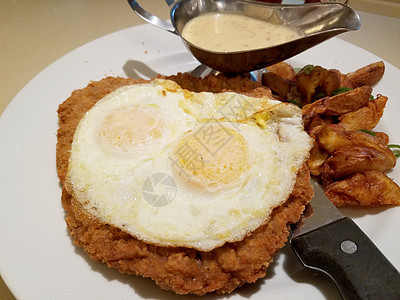 炸鸡牛排餐厅盘子牛奶肉汁晚餐灵魂牛扒蔬菜营养美食图片