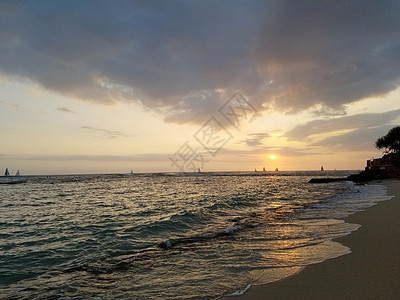 马卡莱伊海滩日落图片