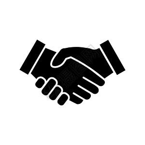 商业握手图标 合同协议符号编号插图领导友谊会议合作金融合伙就业问候语工作图片