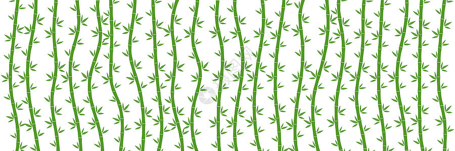 绿竹子背景 矢量插图异国植物群竹茎热带草本植物植物叶子森林生长艺术图片
