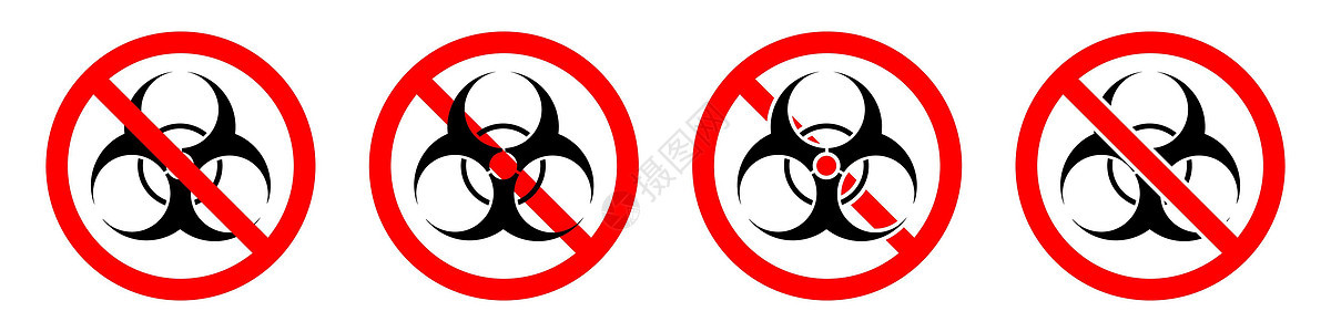 停止有毒标志 生物危害图标 矢量图解红色信号危险生态风险警告交通化学品科学禁令图片