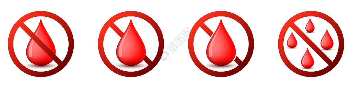 没有血滴图标 禁止献血 矢量插图输血医疗生活援助禁令注意力医院标签圆圈药品图片