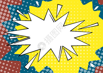 空的尖锐和锯齿状对话框爆炸文本气球彩色背景设计 用于社交媒体聊天的通信空模板隔离极简图形布局繁荣碰撞蓝色绘画运动墙纸艺术计算机危图片