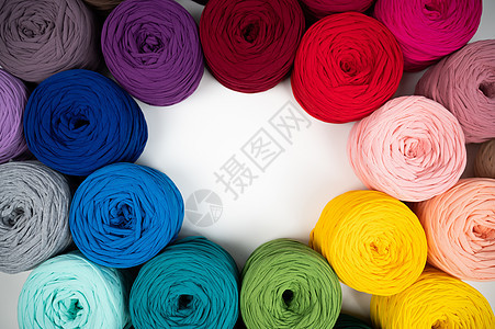 棉纱绞纱的选择 颜色渐变爱好团体细绳坡度手工羊毛艺术材料针线活编织图片