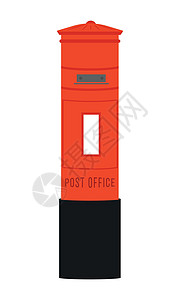 邮局半平板彩色矢量对象的旧信箱图片