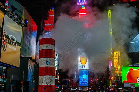 纽约时报广场夜景TIMESQUARE摩天大楼广场建筑景观数字展示照明市中心街景外国图片