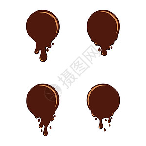 巧克力插图圆圈牛奶食物年糕液体艺术标识甜点产品糖果图片