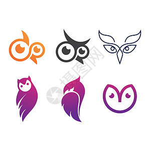 OWl 标志矢量图标眼睛学校标签商业标识公司教育翅膀野生动物智慧图片