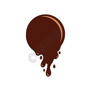 巧克力 可可巧克力插图焦糖甜点口香糖圆圈牛奶气泡小吃艺术卡通片年糕插画
