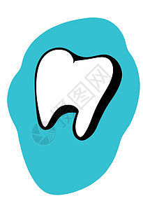 在背景背景上特写牙齿卡通字符假牙微笑牙医牙科治疗药品口服卫生艺术女士图片