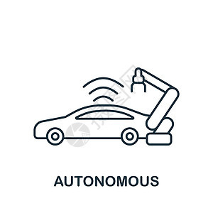 自动图标 单色简单人工智能图标 用于模板 网络设计和信息资料图的功能性符号雷达机器运输城市商业互联网生产相机控制中风图片