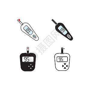 血糖表图标机器旅行按钮仪表糖尿病插图微升工具药店监视器图片