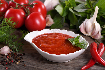 传统番茄酱     口味和简便玻璃罐素食者香料草药烹饪胡椒美食维生素混合物敷料图片