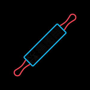 木擀面杖柱塞矢量 ico面包师插图烹饪面包擀面杖绘画别针工具用具木头图片