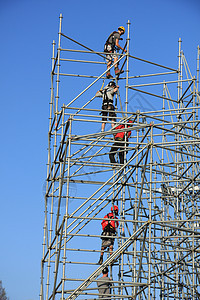 脚架工工人工地场景职业商业金属项目男人建筑学脚手架建造图片