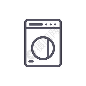 洗衣机 家用电器 洗衣房 矢量器图片