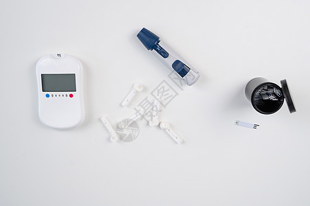 家庭血糖测试包 液压计 脱衣笔 针头和文字条成套案件药品监视器葡萄糖展示检查控制胰岛素考试图片