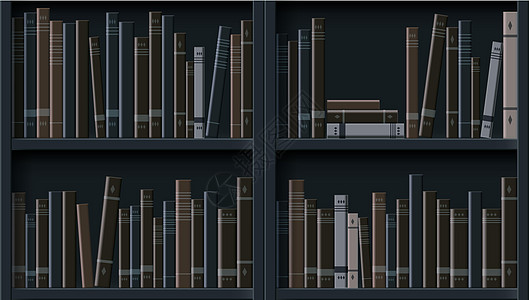 3D 书架上没有缝合型式的三维旧书出版物手册书柜档案插图智慧大学出版文学目录图片