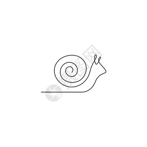 Snail 图标线条艺术设计插图鼻涕虫卡通片螺旋公司花园生活商业野生动物海洋动物园图片