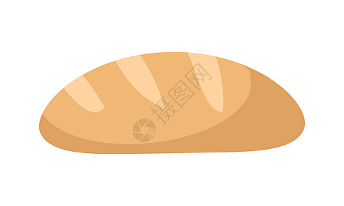 Bread 面包面包半平面彩色矢量对象图片