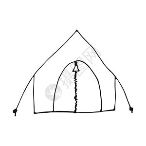 Doodle 露营帐篷 旅游帐篷隔离图片