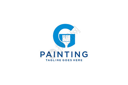 油漆标志 油漆服务标志 油漆标志矢量的字母 G背景图片