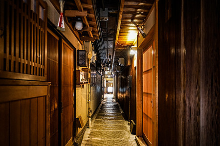 京都和波伊乔巷后寺庙景观景点旅游城市木制风格胡同财产康复图片