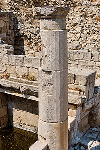 位于地中海海滨的阿波罗海拉特人保护区的废墟 靠近古希腊城镇库里昂 塞浦路斯埃皮斯科皮岛利马索尔科学摄影历史性神话建筑文化寺庙天空图片