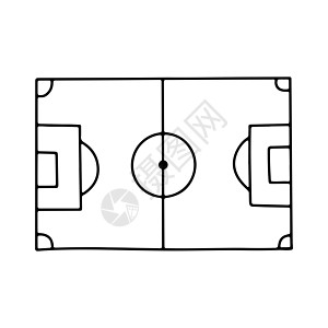 Doodle足球场 矢量线草图球场图片