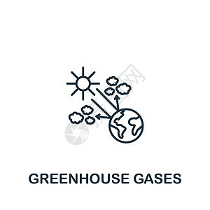 温室气体图标 用于模板 网页设计和信息图表的单色简单图标木头脚印气体气候全球空气工厂表情卡通片二氧化碳图片