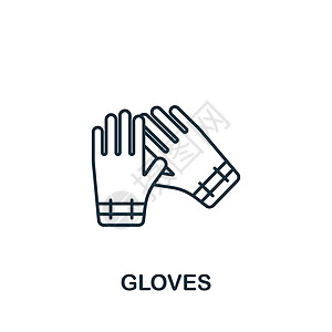 手套图标 单色简单衣服图标 用于模板 网络设计和信息图的外科疾病橡皮消毒家庭卫生肥皂药品插图感染图片