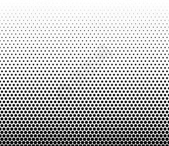 白色背景上的黑六边形的几何图案 在一个方向上是无缝的三角形控制板圆形几何学插图风格数字网格褪色障碍图片