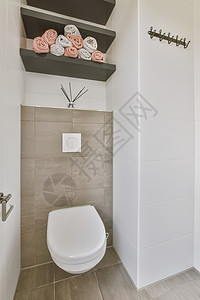 卫生间墙现代浴室淋浴 公寓内有厕所风格材料大理石龙头卫生间装饰洗手间架子金属卫生背景