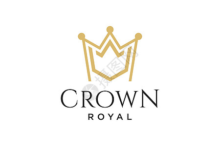 首字母  V  带有树冠矢量符号图示设计极简城堡商业标签公司王子徽章精品奢华女王图片