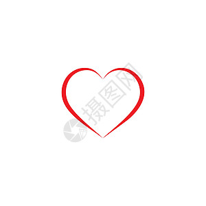 心脏矢量符号 情人节日丝带徽标类型 医疗健康标志设计图示推广婚礼药品诊所品牌身份商业标识三叶草卡片图片