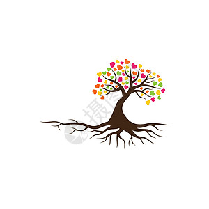 抽象树标志设计 绿树和叶子 根向量生命之树标志设计的灵感与白色背景隔离环境生物草图商业木头生态标识植物学树干花园图片