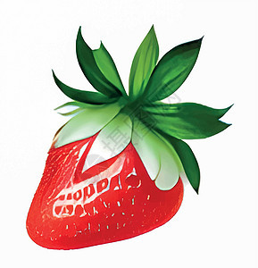特写了孤立在白色背景上的草莓食物饮食浆果甜点团体宏观水果叶子养分种子图片