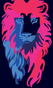 一只有亮光色的狮子头部辉光哺乳动物活力动物力量国王危险捕食者墙纸动物园背景图片