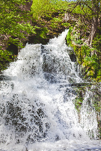 水瀑溪流瀑布假期丛林风景平衡热带环境运动荒野图片