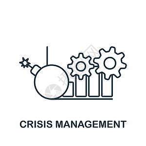 危机管理图标 用于模板 网页设计和信息图表的单色简单社区图标商业控制风险团队经济名声经理安全金融男人图片