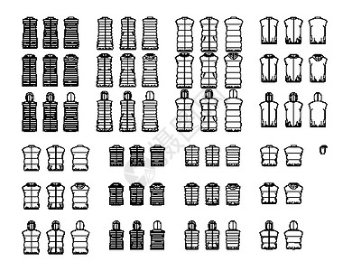 用邮袋 无袖 作物臀部长度 裁缝等技术时装插图 制作一套自下背心图片